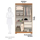 Guarda-roupa Solteiro 4 Portas 100% Mdf 110cm Papoulas Espres