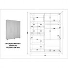 Guarda Roupa Solteiro 4 Portas 100% Mdf Master Benetil Moveis