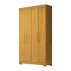 Guarda Roupa Solteiro 4 Portas 100% Mdf Papoulas Espresso Móv