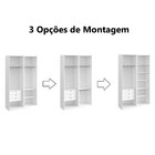 Guarda Roupa Solteiro 4 Portas 100% Mdf Vicenzo Branco
