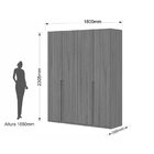 Guarda-roupa Solteiro 4 Portas 180cm Aura Yescasa Branco