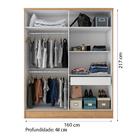 Guarda Roupa Solteiro 4 Portas 1 Gaveta Berlim Grafite