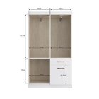 Guarda-roupa Solteiro 4 Portas 1 Porta Basculante 1 Gaveta Ma