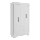 Guarda-roupa Solteiro 4 Portas 2 Gavetas 100cm Chantrieri Esp