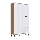 Guarda Roupa Solteiro 4 Portas 2 Gavetas 104,6cm Play Genialf