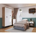 Guarda Roupa Solteiro 4 Portas 2 Gavetas 104,6cm Play Genialf