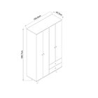 Guarda Roupa Solteiro 4 Portas 2 Gavetas 104,6cm Play Genialf