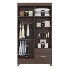 Guarda-roupa Solteiro 4 Portas 2 Gavetas 110cm Multimóveis Cr