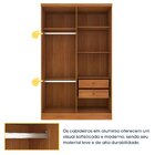 Guarda Roupa Solteiro 4 Portas 2 Gavetas 133cm Amsterdam   Ci