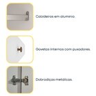 Guarda Roupa Solteiro 4 Portas 2 Gavetas 133cm Amsterdam   Ne