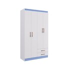 Guarda Roupa Solteiro 4 Portas 2 Gavetas 4 Prateleiras Classi