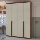 Guarda-roupa Solteiro 4 Portas 2 Gavetas Alonzo Imbuia Natura