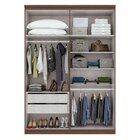 Guarda-roupa Solteiro 4 Portas 2 Gavetas Alonzo Imbuia Natura