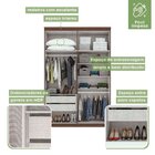 Guarda-roupa Solteiro 4 Portas 2 Gavetas Alonzo Imbuia Natura