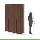 Guarda-roupa Solteiro 4 Portas 2 Gavetas Alonzo Imbuia Natura