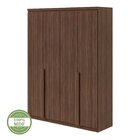 Guarda-roupa Solteiro 4 Portas 2 Gavetas Alonzo Imbuia Natura