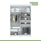 Guarda Roupa Solteiro 4 Portas 2 Gavetas Alonzo Móveis Lopas