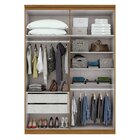 Guarda-roupa Solteiro 4 Portas 2 Gavetas Alonzo Rovere Natura