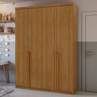 Guarda-roupa Solteiro 4 Portas 2 Gavetas Alonzo Rovere Natura