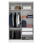 Guarda Roupa Solteiro 4 Portas 2 Gavetas - Amsterdam-neve - T