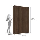 Guarda Roupa Solteiro 4 Portas 2 Gavetas Amsterdam Tcil Móvei