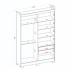 Guarda-roupa Solteiro 4 Portas 2 Gavetas Atacama/grafite - Ar