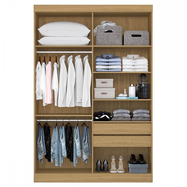 Guarda-roupa Solteiro 4 Portas 2 Gavetas Atacama/grafite - Ar