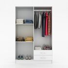 Guarda Roupa Solteiro 4 Portas 2 Gavetas Atalaia Evidência Mó