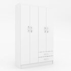 Guarda Roupa Solteiro 4 Portas 2 Gavetas Atalaia Evidência Mó