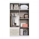 Guarda-roupa Solteiro 4 Portas 2 Gavetas Branco/cristalo - De