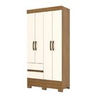 Guarda Roupa Solteiro 4 Portas 2 Gavetas Bs02 Briz Nature/off