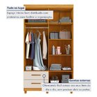 Guarda Roupa Solteiro 4 Portas 2 Gavetas Califórnia