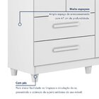 Guarda Roupa Solteiro 4 Portas 2 Gavetas Califórnia Branco