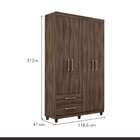 Guarda Roupa Solteiro 4 Portas 2 Gavetas Canadá Conquista Móv