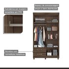 Guarda Roupa Solteiro 4 Portas 2 Gavetas Canadá Conquista Móv