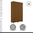 Guarda Roupa Solteiro 4 Portas 2 Gavetas Canadá Conquista Móv