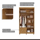 Guarda Roupa Solteiro 4 Portas 2 Gavetas Canadá Conquista Móv