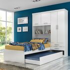 Guarda Roupa Solteiro 4 Portas 2 Gavetas Com Bicama Milena Ac