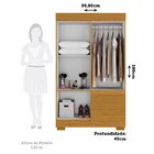 Guarda-roupa Solteiro 4 Portas 2 Gavetas Com Espelho 100cm Ch