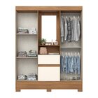 Guarda-roupa Solteiro 4 Portas 2 Gavetas Com Penteadeira Migu