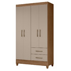 Guarda Roupa Solteiro 4 Portas 2 Gavetas Com Pés Chile Moval