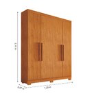 Guarda Roupa Solteiro 4 Portas 2 Gavetas Com Pes Rio  Nature