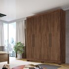 Guarda Roupa Solteiro 4 Portas 2 Gavetas Com Pés Rio Bianchi