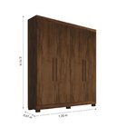 Guarda Roupa Solteiro 4 Portas 2 Gavetas Com Pés Rio Bianchi