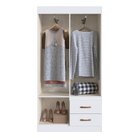 Guarda Roupa Solteiro 4 Portas 2 Gavetas Córdova Branco