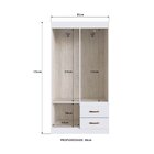 Guarda Roupa Solteiro 4 Portas 2 Gavetas Córdova Branco