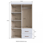 Guarda Roupa Solteiro 4 Portas 2 Gavetas Dallas Doripel