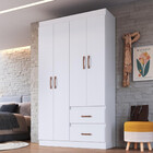 Guarda Roupa Solteiro 4 Portas 2 Gavetas Dallas Doripel