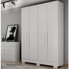 Guarda Roupa Solteiro 4 Portas 2 Gavetas Damasco Novo Horizon