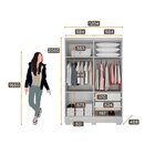 Guarda Roupa Solteiro 4 Portas 2 Gavetas Damasco Novo Horizon